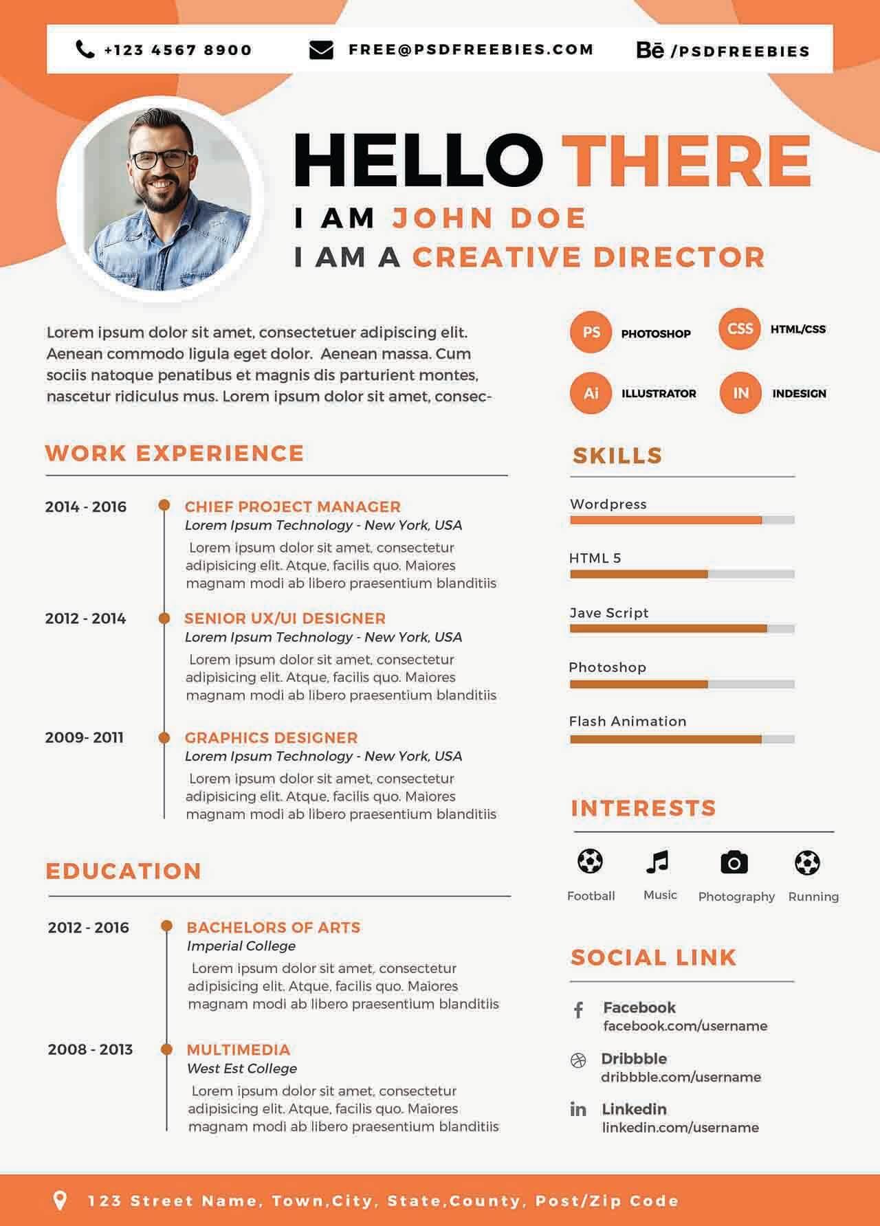 CV4Free - Crafting a Striking Creative Director Resume