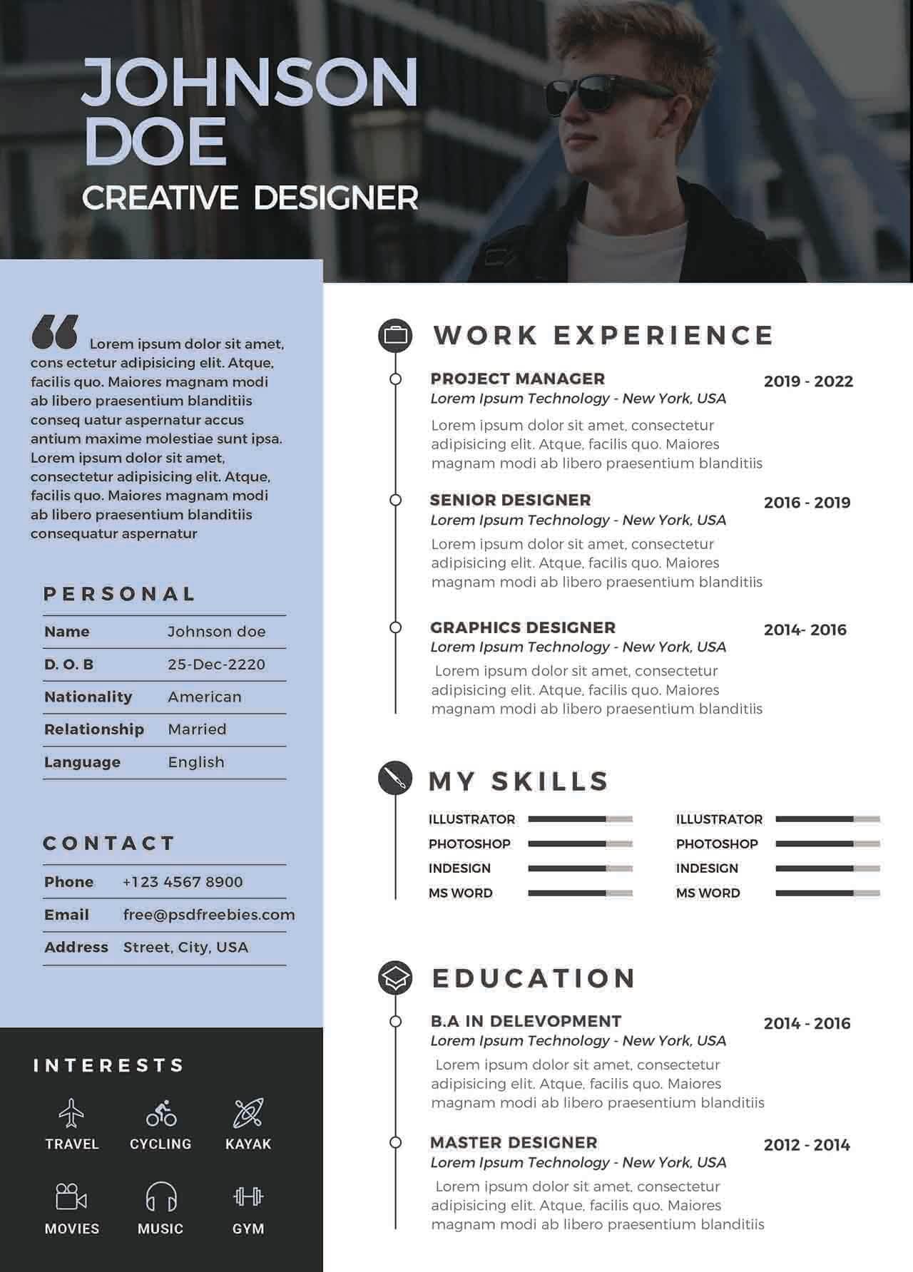 CV4Free - Creating an Eye-Catching Creative Designer Resume