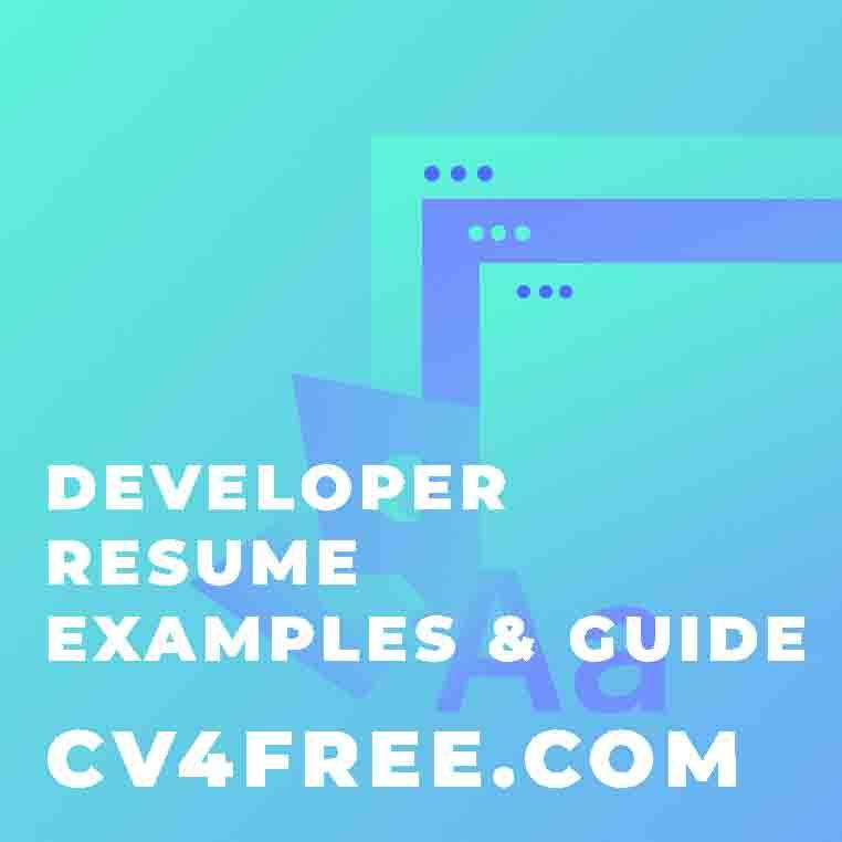 CV4Free - Developer Resume Examples & Guide