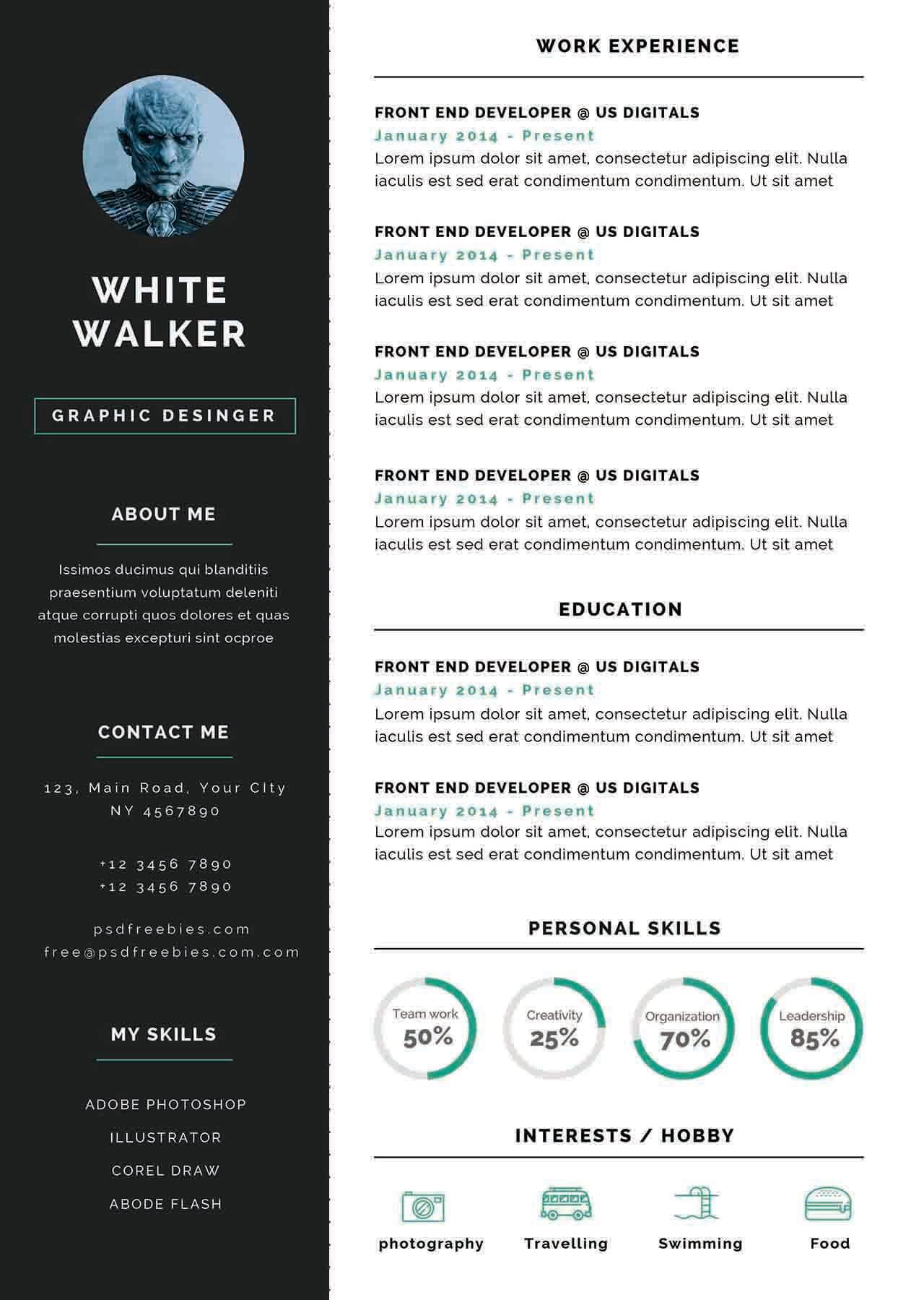CV4Free - Download Free Resume Templates for Graphic Designers