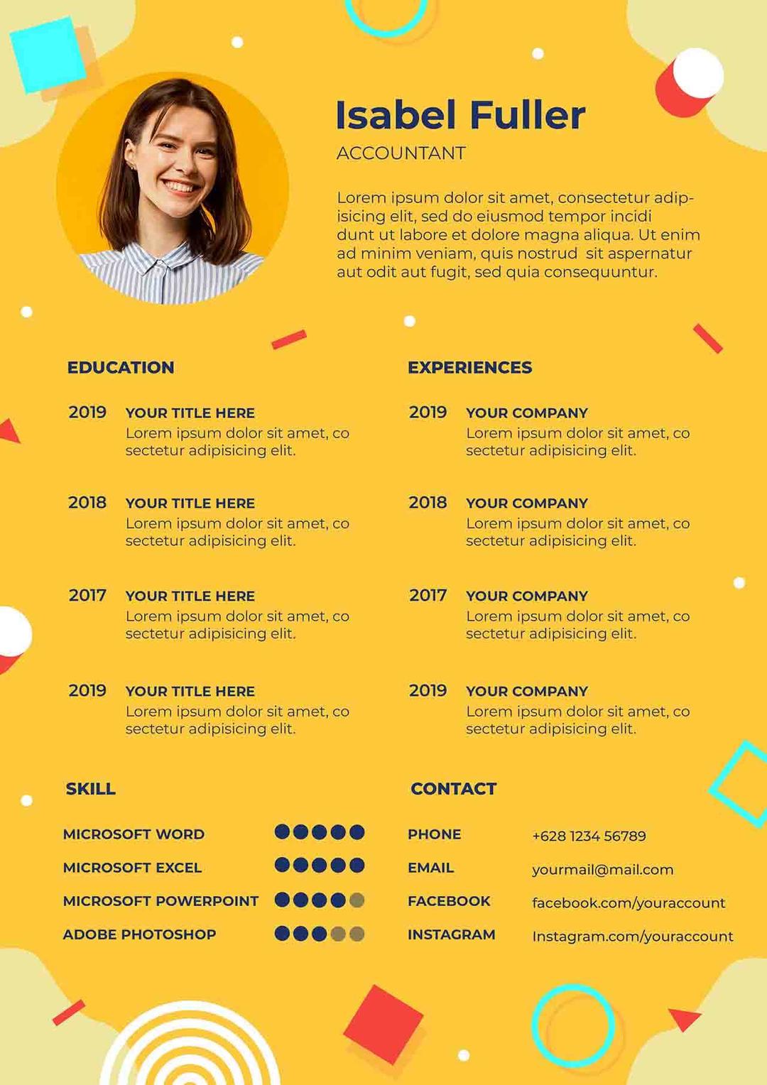 Free Download Curriculum Vitae Templates