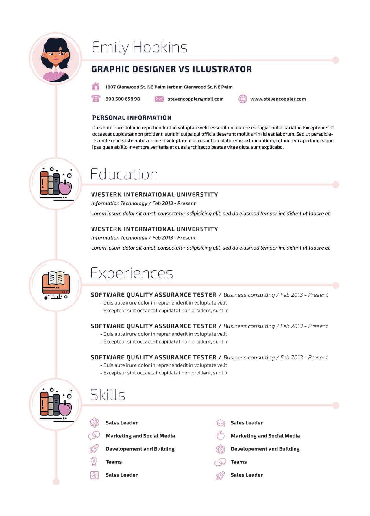 CV4Free - Free Graphic Design Resume Templates