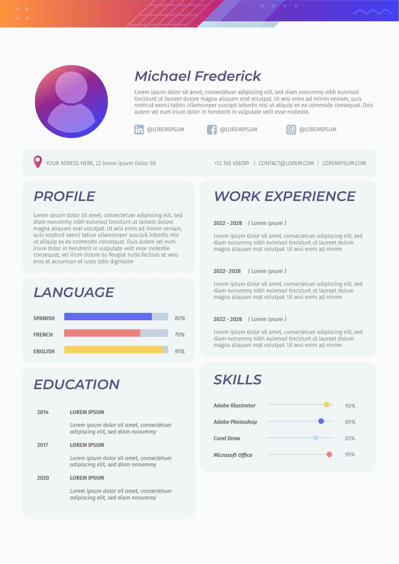 CV4Free - Free Modern Resume Templates