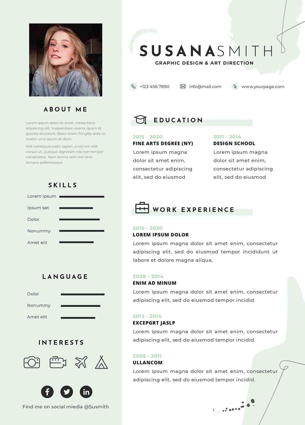 CV4Free - Minimalist Curriculum Vitae Template