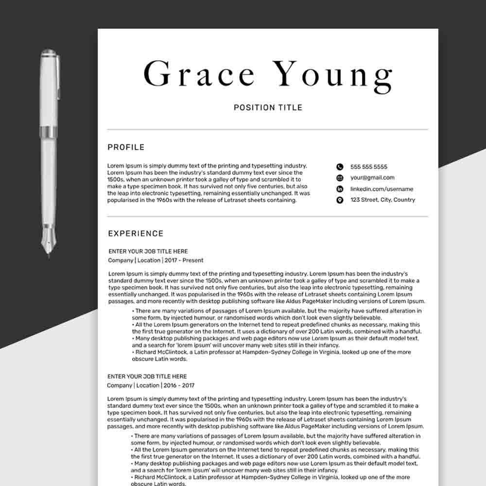 CV4Free - Minimalist Resume Templates & Formats