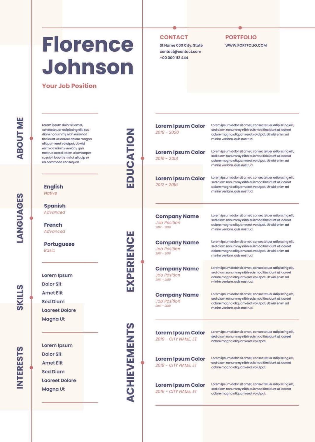 Modern CV Template Concept