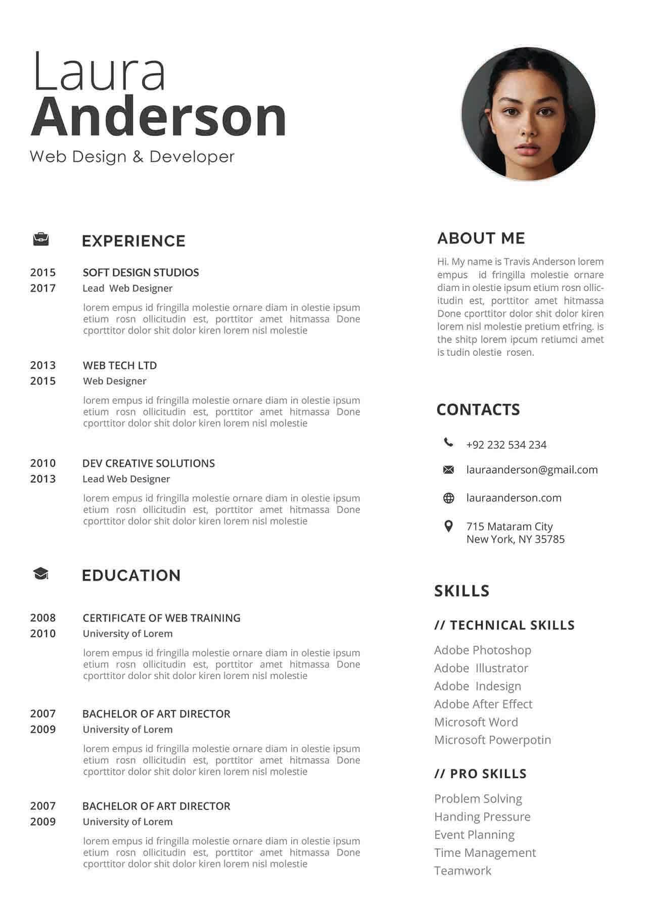 CV4Free - Modern Simple Template for Curriculum