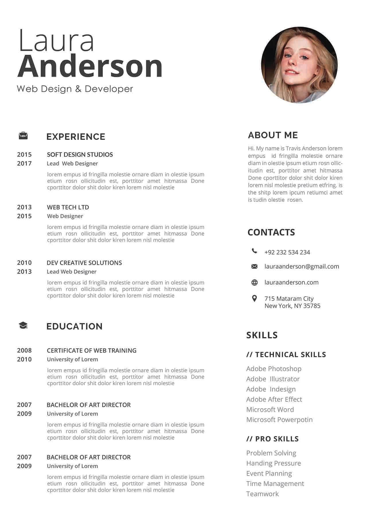 CV4Free - Modern Simple Template for Curriculum