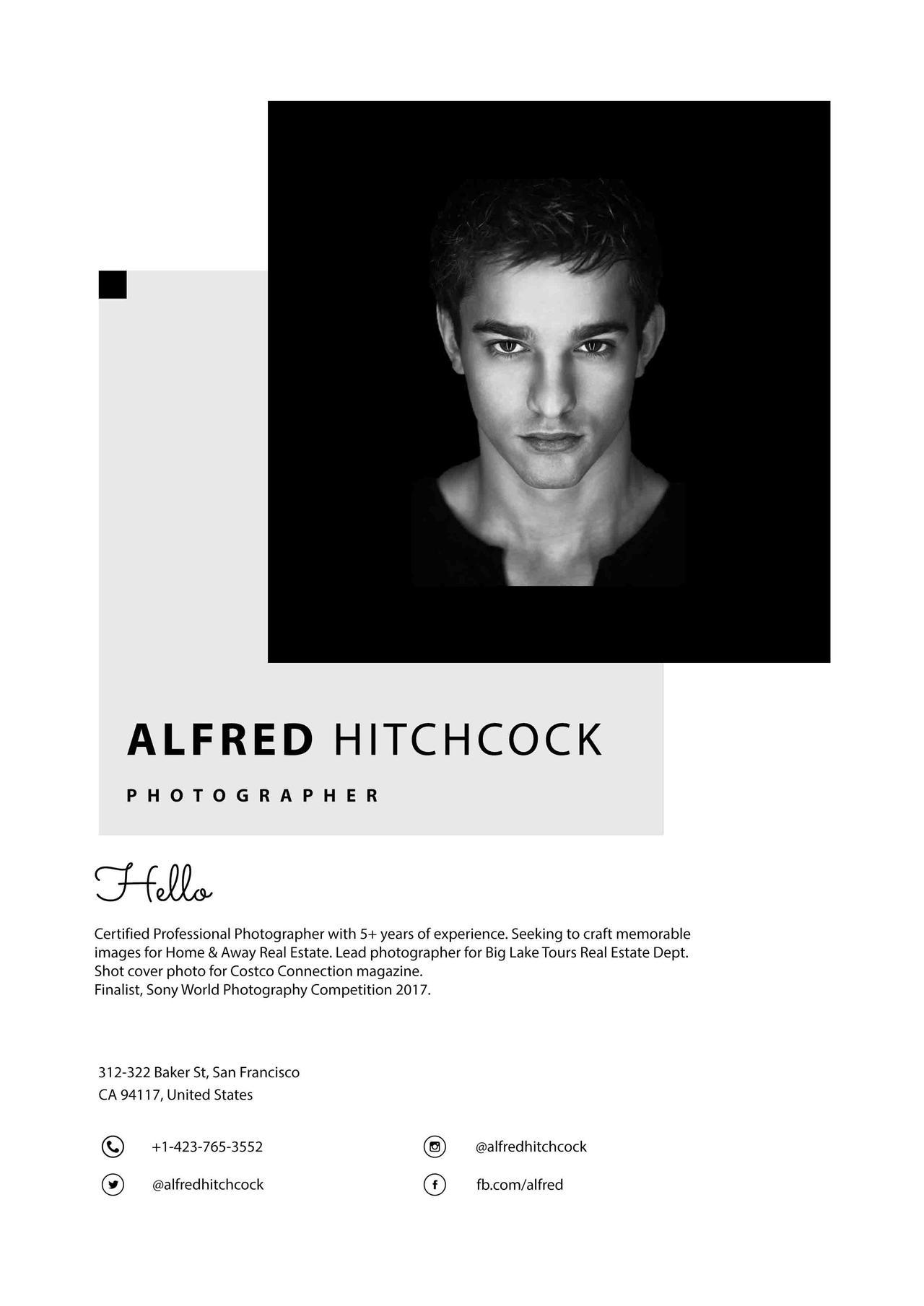 CV4Free - Photographer Resume
