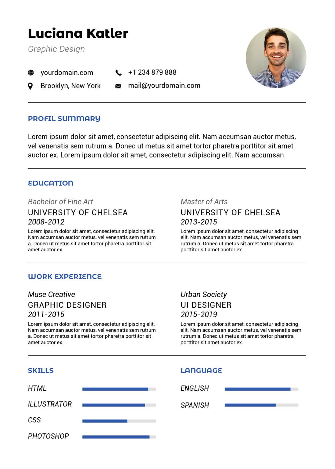 CV4Free - Professional CV Resume Template