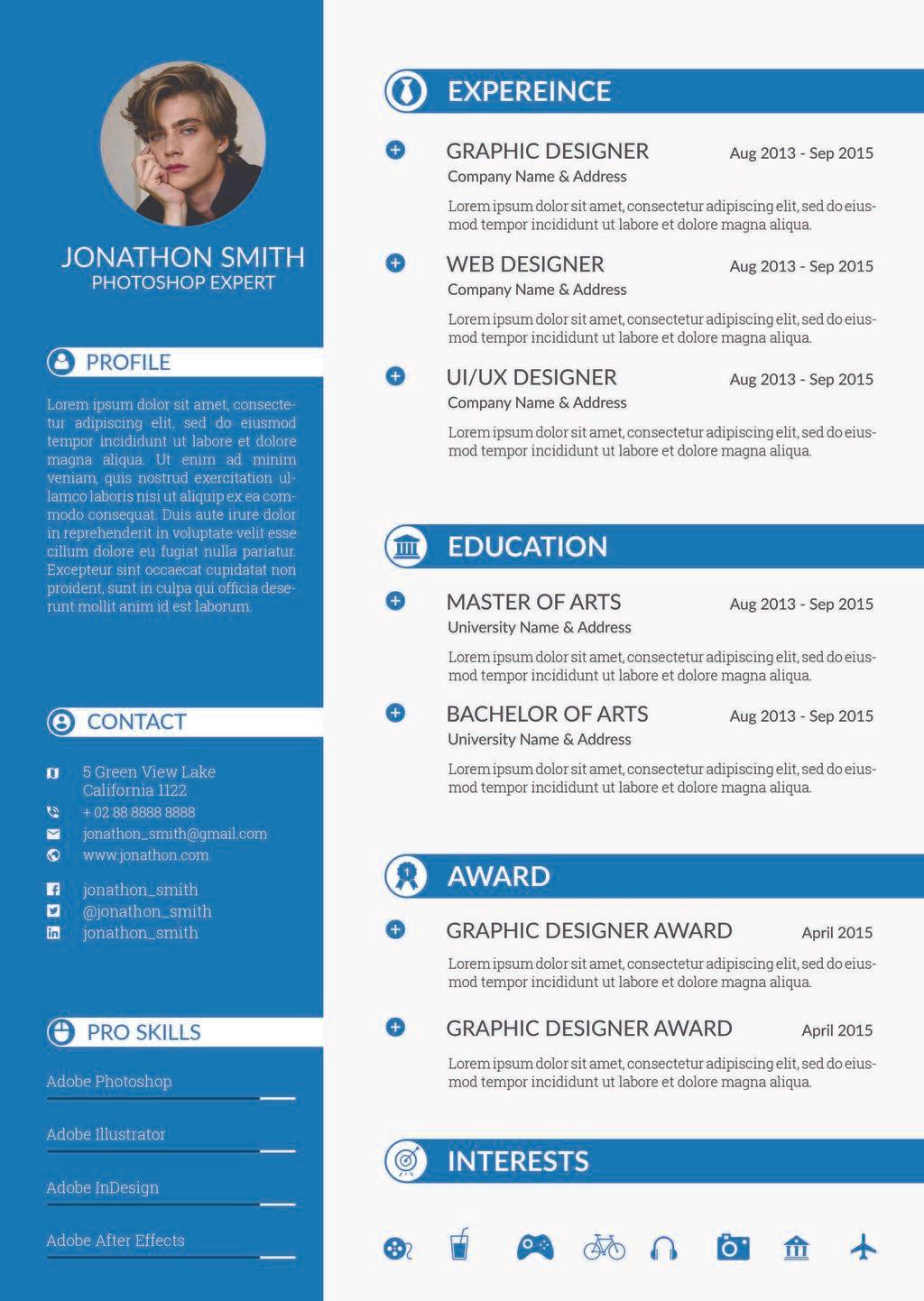 CV4Free - Professional Photoshop Retoucher Resume