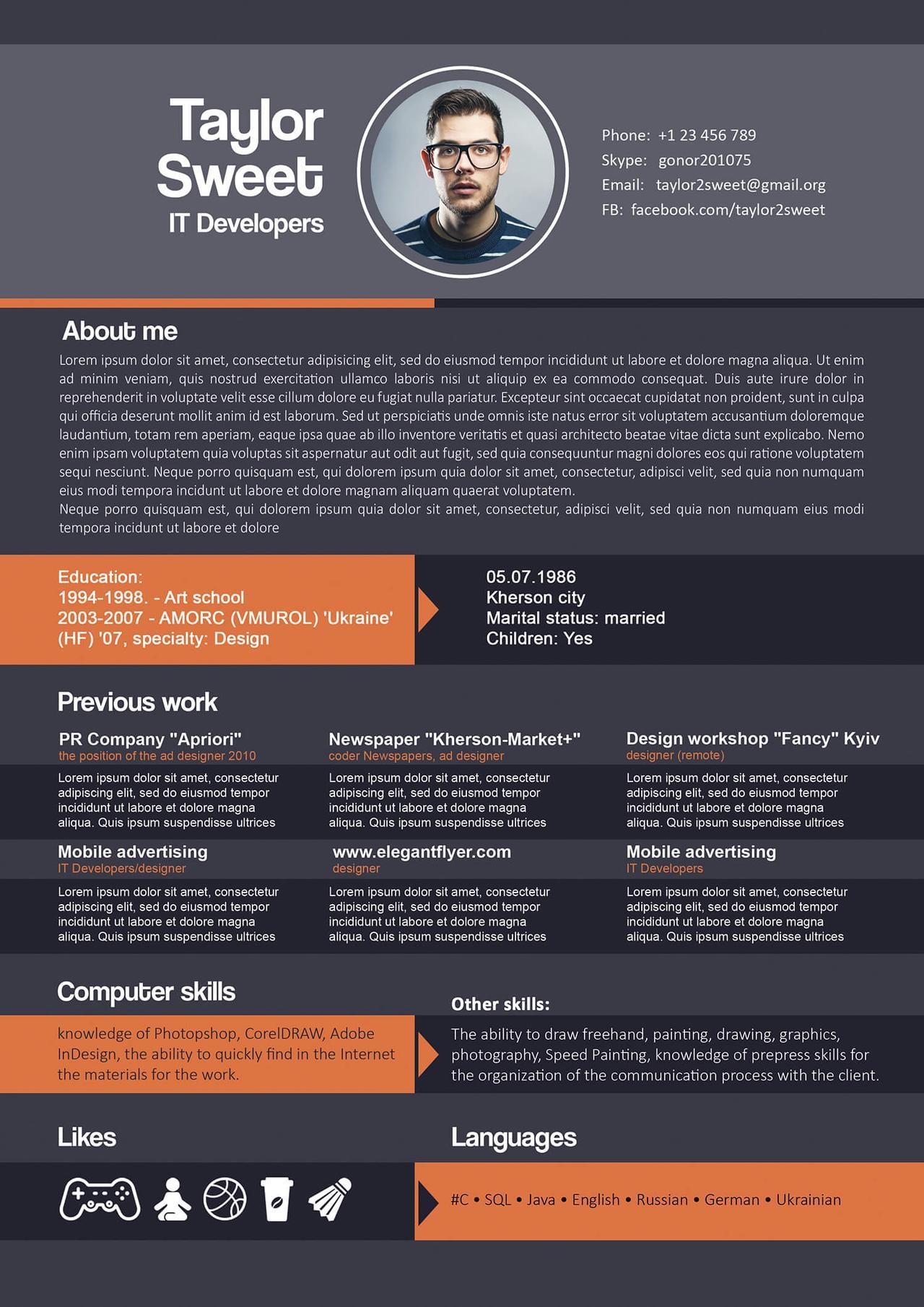 CV4Free - Software Engineering Resume Templates