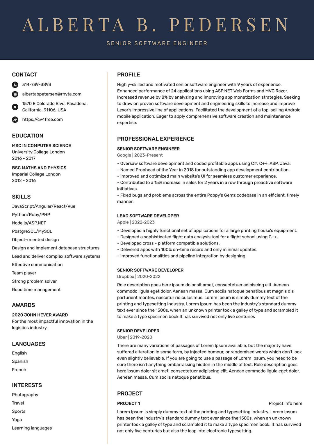 Resume Builder - The Best Free Resume Builders - Template2