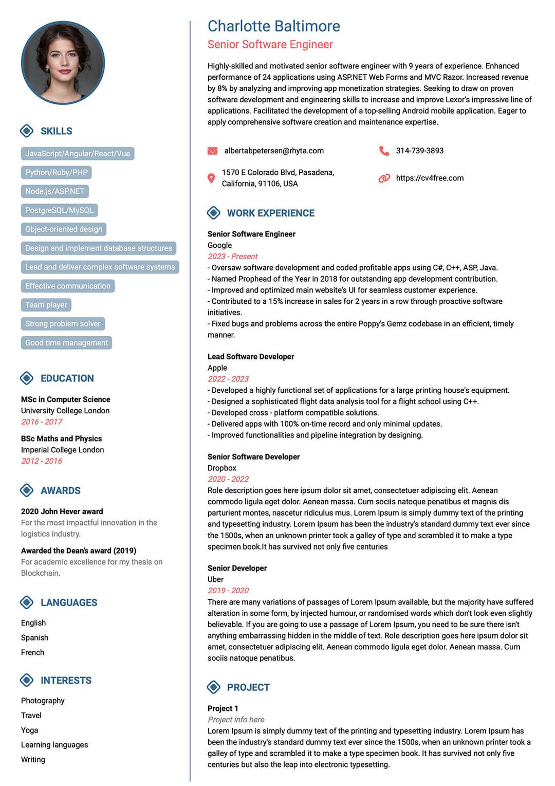 Resume Builder - The Best Free Resume Builders - Template4